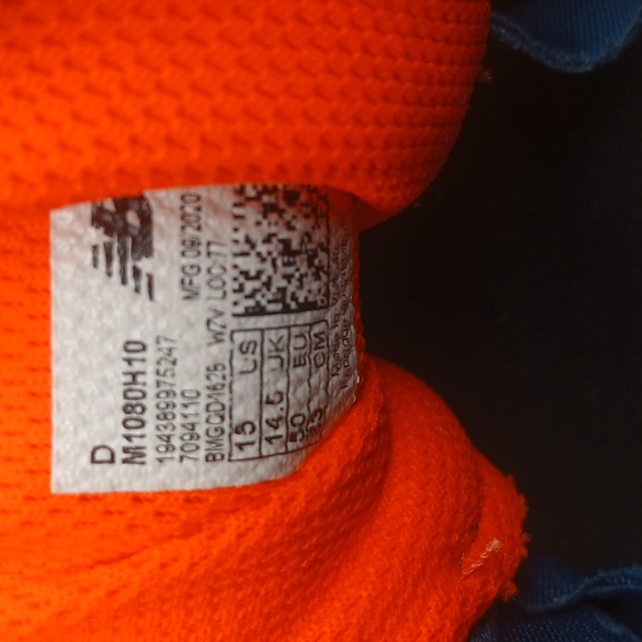 New Balance Fresh Foam 1080v10 Mens 15 Blue Orange Running Shoes‎ M1080H10 main image 5